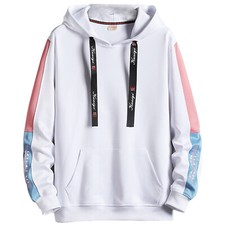 Mens Hoodie Fashion Pullover Tracksuits Lightweight Hip Hop Sweatshirt.