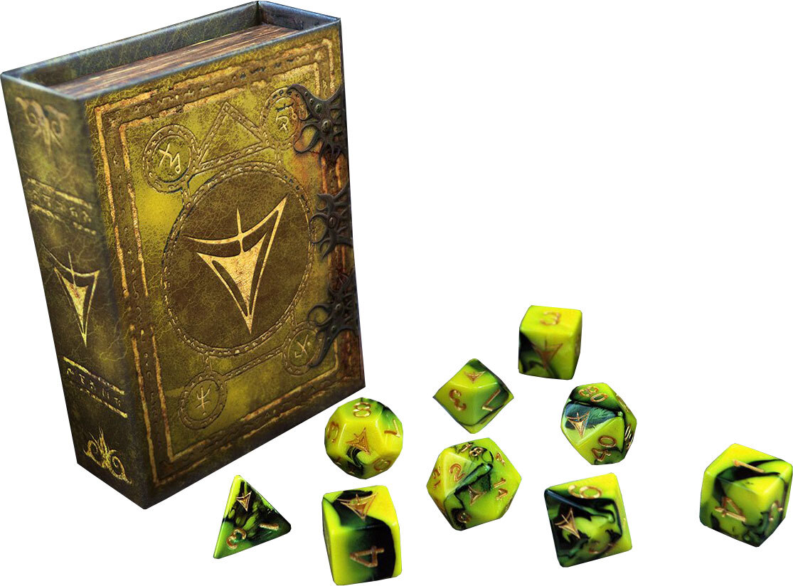 Старшая игральная кость - желтый знак многогранного набора Хастура 4490₽