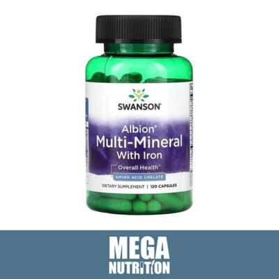 Swanson Albion Chelat Multi-Mineral unterstützt Muskel & Knochen Gesundheit 120 Kapseln