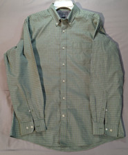Eddie Bauer Mens Shirt Sz M Relaxed Fit Wrinkle Free Cotton Plaid Long Sleeve