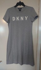 DKNY Women's Grey T shirt Dress With Logo (Size X-Small) New with tags