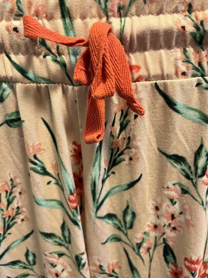 Ladies ECHO SIZE SMALL Sleepwear Graphic ORANGE PINK GREEN Lounge Sleep Pants - Image 3 of 4