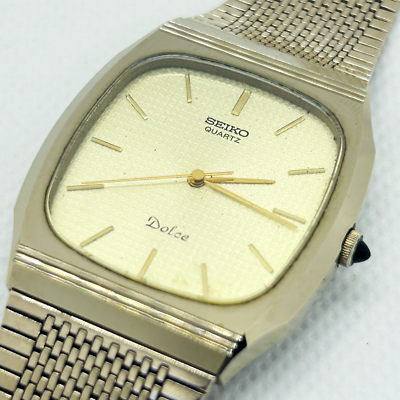 Vintage SEIKO DOLCE 5931-5450 NSG ST Tank Shape Square Men Watch