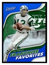 2023 Panini Prestige #FF-3 Joe Namath Franchise Favorites Xtra Points Blue #/249