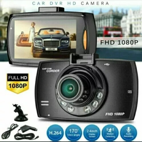 Dash Cam 1080p HD Auto Telecamera Registratore Videocamera Monitor