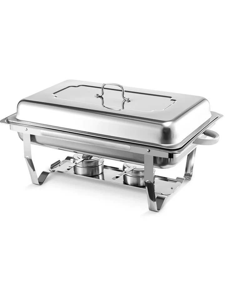 9L Chafing Dish Speisenwärmer Edelstahl Rechaud Wärmebehälter Warmhaltebehälter~ - Bild 2 von 4