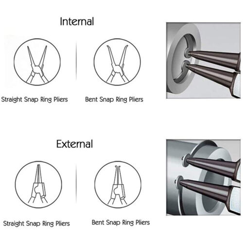 4PCS 7-inch Internal/External Snap Ring Pliers Set Heavy Duty Circlip Pliers Kit - Picture 5 of 9