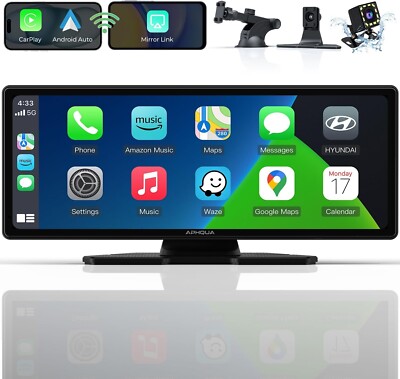 Aphqua 10,26'' IPS Touchscreen Bluetooth Wireless Apple Android CarPlay Back Cam