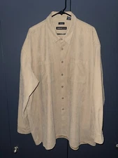 Vintage Perry Ellis America Men's Sueded Shirt Size 3XL L/S (Excellent)