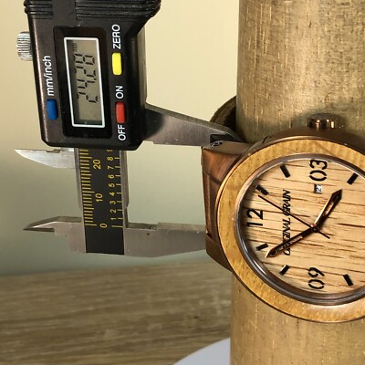 Original Grain Men Whiskey Barrel Wood Dial Leather Strap Original Grain Men Whiskey Barrel Wood Dial Leather Strap