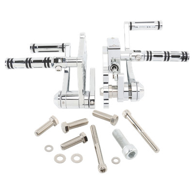 CNC Cut Foot Peg Forward Controls Kit For Harley Softail Fat Boy Lo Breakout FXS