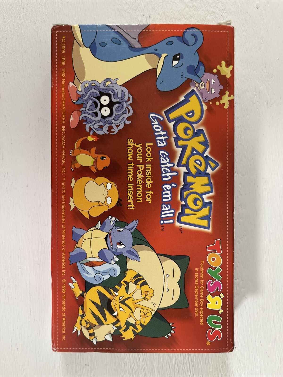 Pokemon Red Blue Yellow Sticker Sheet Toys R Us Promo Event 1999 Gotta  Catch Mew