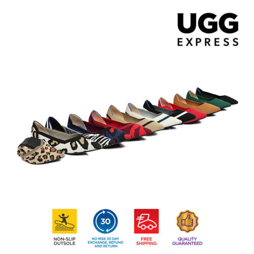 【EXTRA 15% OFF】UGG Women Flats Knitted Pointed Toe Ballet Flats Nonslip Tania - Picture 1 of 92