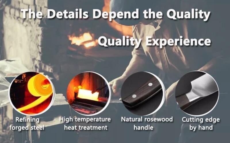 Kitchen Chef's Knife Damascus Japanese Meat Cleaver Fruit Knives Fit Camping BBQ