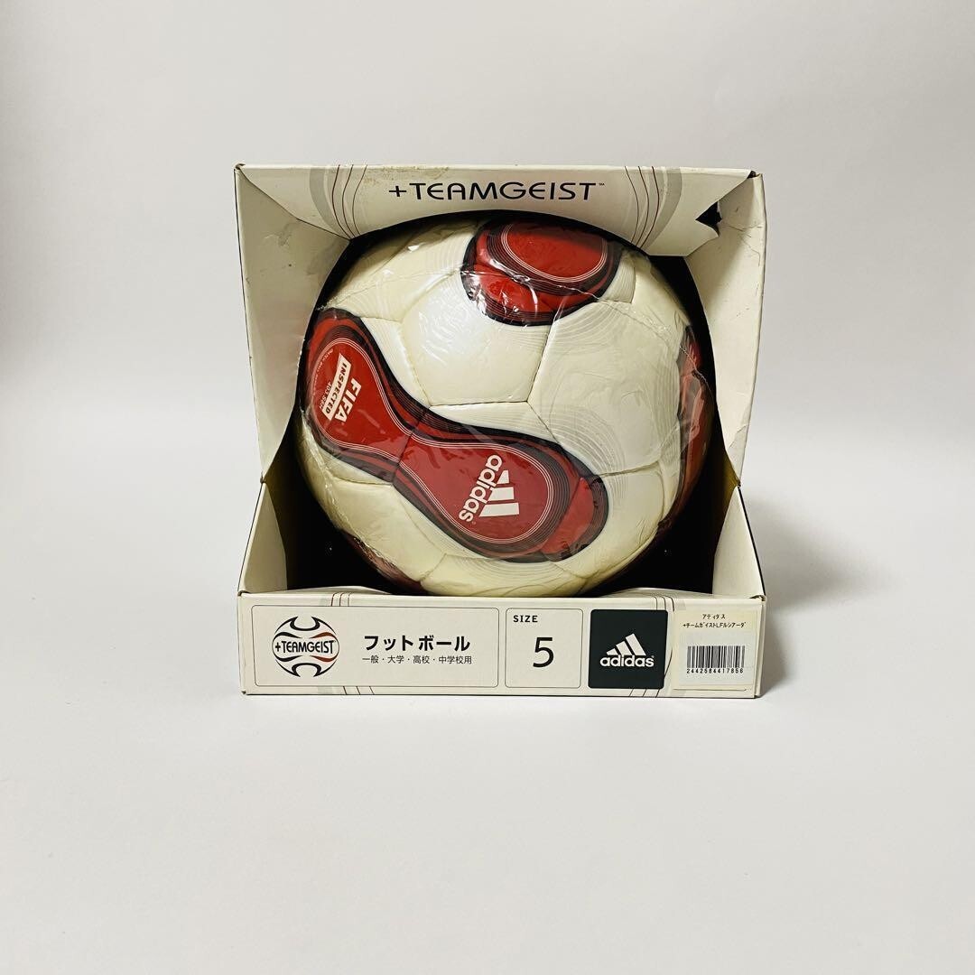 adidas TEAMGEIST サッカーボール  ホワイト/レッド　5号 楽天市場】Adidas アディダス サッカーボール チームガイスト