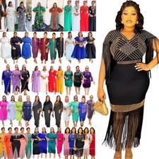 African Women Maxi Dress Evening Party Gown Ankara Dashiki Formal Wedding Kaftan