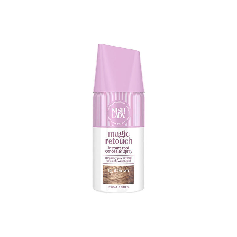 NISHLADY Magic Retouch Instant Root Concealer Spray Light Brown 100ml