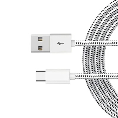 Type-C 10ft USB Cable Charger Cord Power Wire USB-C Long Braided for Tablets