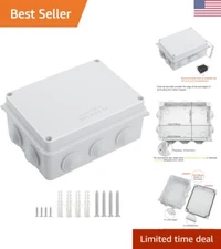 Durable ABS Plastic Junction Box: IP65 Rated, Complete Installation Kit