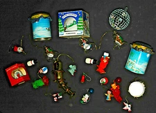Christmas Ornaments & Various Assorted Holiday XMAS Items Misc Figurines Vintage