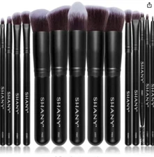 SHANY Makeup Brushes - Black Bombshell - 14-Piece Brush Set Black Bombshell