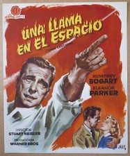 HUMPHREY BOGART CHAIN LIGHTNING Spanish press sheet 1950s Jano art