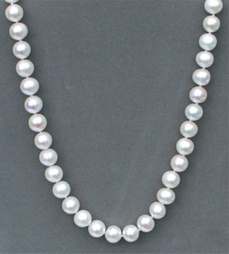 Large freshwater cultured pearl (9-10 mm) necklace - 20" long - Picture 1 of 1