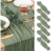 TischläUfer 90 X 300 Cm Boho Gaze Etamin GrüN FüR KüChe Hochzeit Party