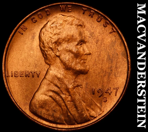 1947-S Lincoln Wheat Cent-Choice Gem BU Lustrous No Reserve #i2974