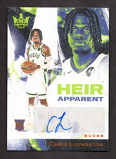 2023 Panini Court Kings Heir Apparent Amber /75 Chris Livingston Rookie Auto RC