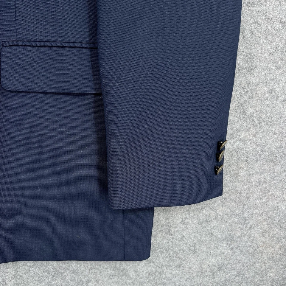 Blazer Dockers para Hombres 44L Azul Marino Mezcla de Lana 2 Botones Abrigo Deportivo Muesca Solapa Forrado Foto 4 de 4