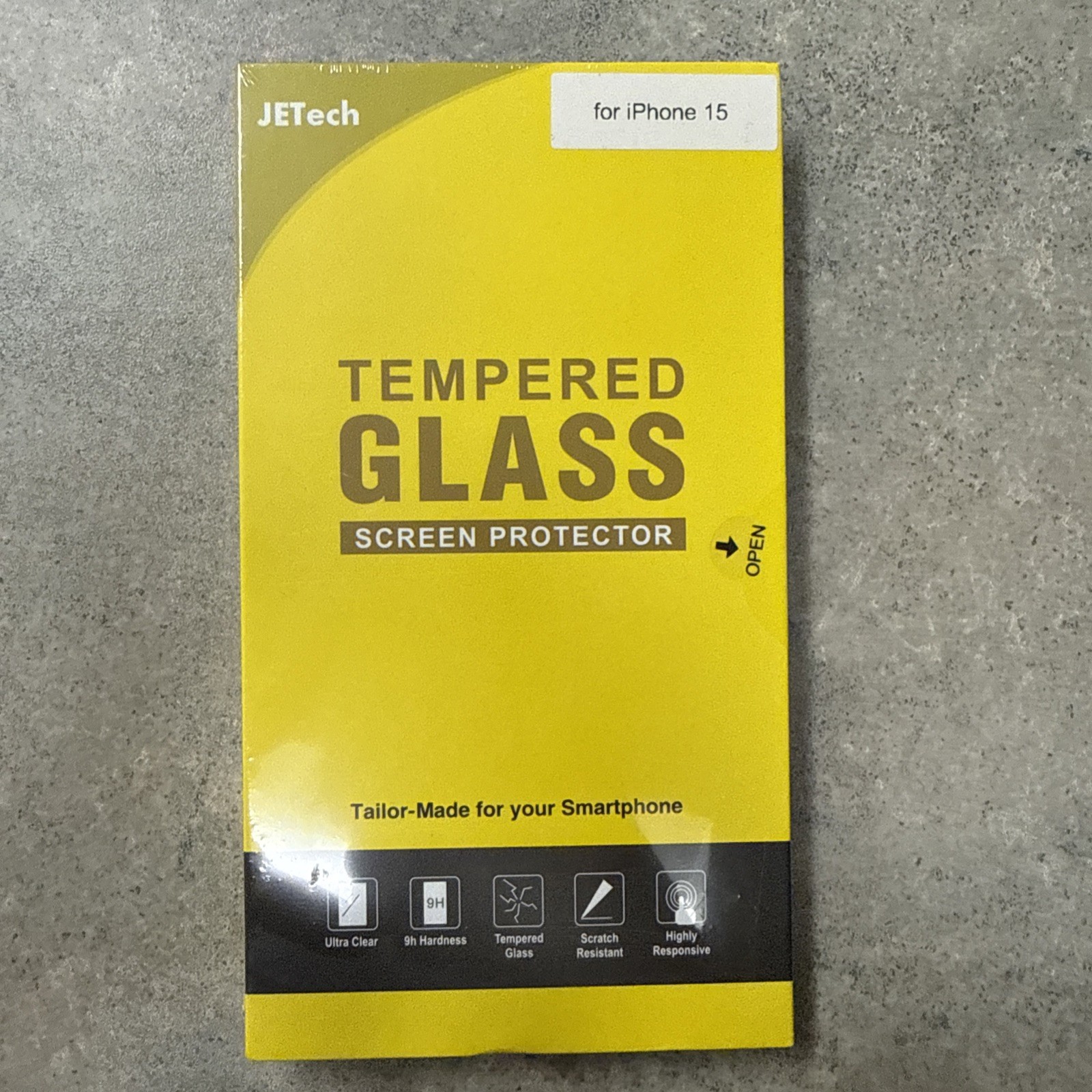 JETech Tempered Glass Screen Protector Clear 9H for iPhone 1
