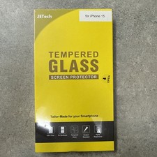 JETech Tempered Glass Screen Protector Clear 9H for iPhone 15 Pro