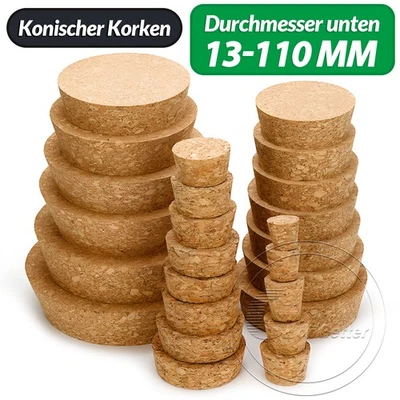 Konische Korkenaus Fasskorken Flaschenkorken Stopfen Spitzkorken Naturkorken - Bild 1 von 4