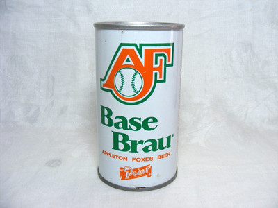 Vintage Steel Beer Can AF Base Brau Appleton Foxes Beer Stevens Point Brewery