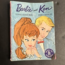 1962 Blue Cover Barbie and Ken Mini Fashion Catalog Pamphlet Insert Book