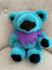 Teal Blue Grateful Dead 12 Inch Bear Purple Scarf Jointed arms/legsVintage 1990s