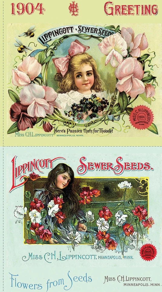 Sewing Seeds III Panel Bundle, 3pcs/bundle Digitally Printed Riley Blake 24 x 43 - Image 4 of 4