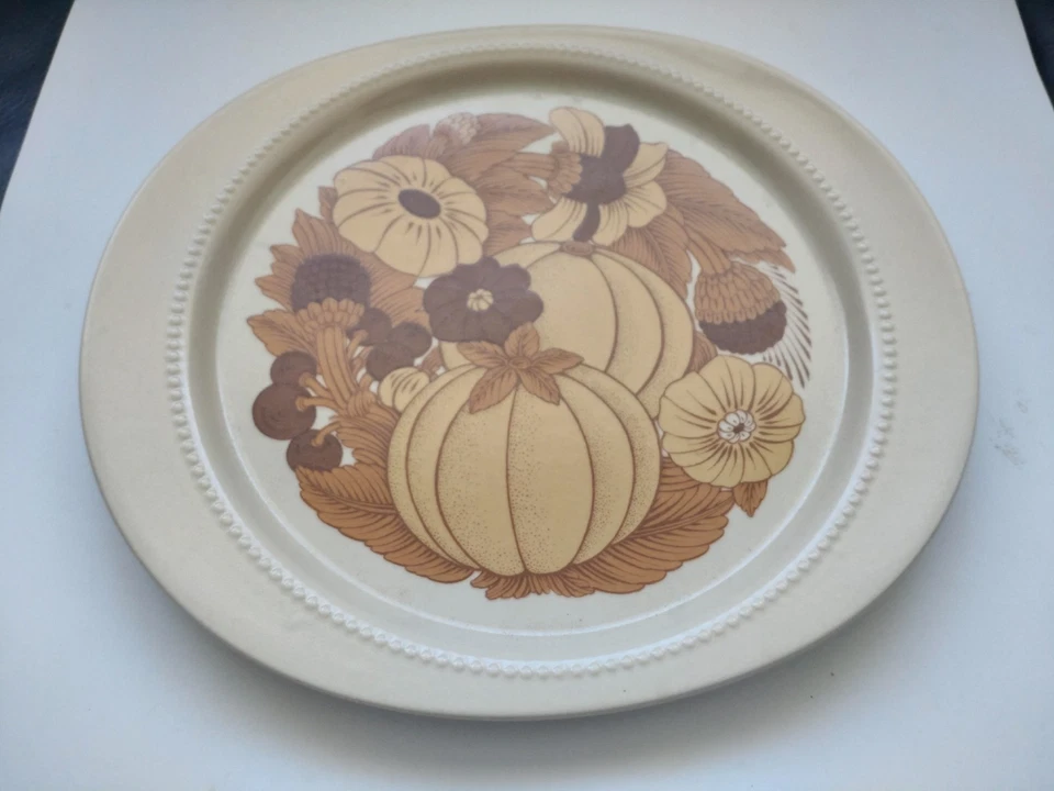 Terra Prato Brotzeitteller Rosenthal Studio Line Beige braun Blumen 28x25 cm - Bild 2 von 4