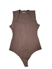 Abercrombie  Fitch Chocolate Brown Snap Button Bodysuit Size Small