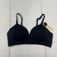 Truekind Bra Womens Medium Black Wireless Shaping Supportive Comfort New Smooth
