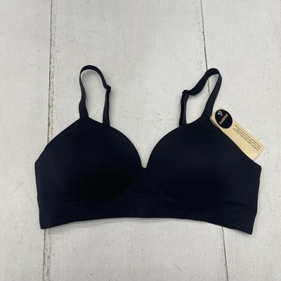Truekind Bra Womens Medium Black Wireless Shaping Supportive Comfort New Smooth