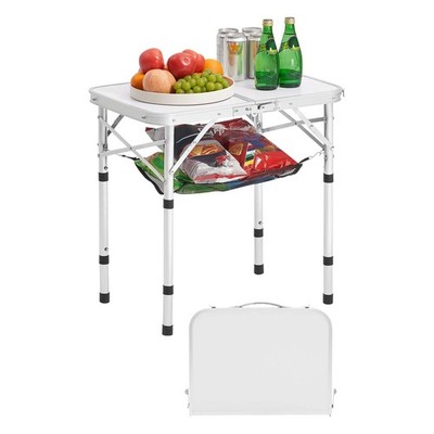 VEVOR2ft Folding Portable Camping Table Aluminum Outdoor Table Adjustable Height