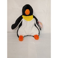 TY Beanie Baby Plush Penguin - Black, White, Orange, Yellow