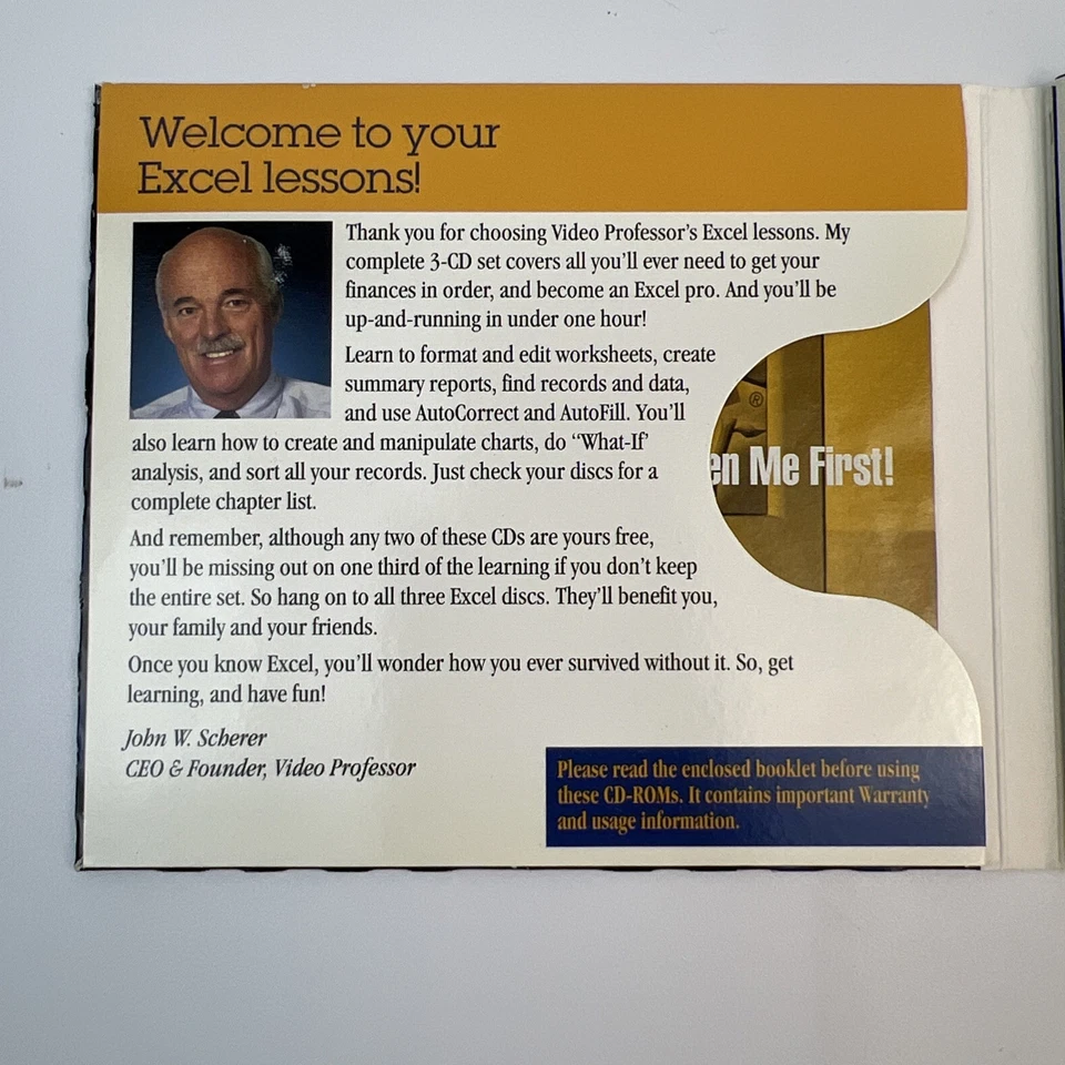 Learn Excel Fast And Easy By Video Professor 3 CD Set PC CD ROM 2000 2002 2003 - Image 4 of 4