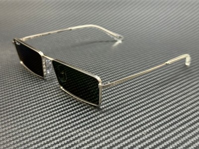 RAY BAN RB3741 003 9A Silver Green Polarized Unisex 59 mm Sunglasses