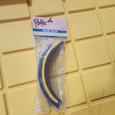 Vintage 80s Philips Banana Hair Clips Pack Of 3 New Old Stock H34