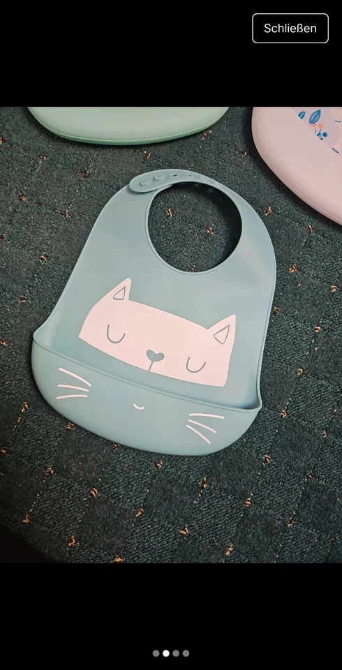 3er Set Baby Silikon Lätzchen Wasserdicht - Bild 2 von 4