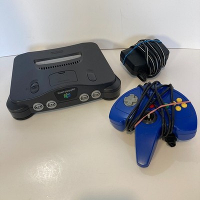 Nintendo 64 N64 Console System Bundle Power Cord + SuperPad 64 Controller No AV
