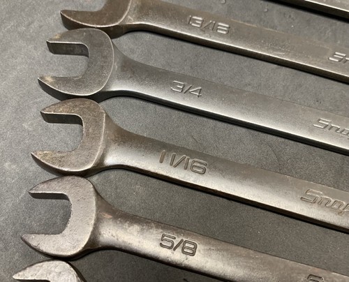 Snap On 11pc Flank Drive SAE Black Combination Wrench Set Standard 3/8”- 1” - Bild 10 von 21